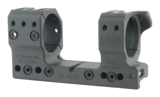 Тактический кронштейн SPUHR D34мм для установки на Picatinny для S&Bender 5-20 PM II Ultra Short, H34мм,наклон 6MIL/20.6MOA (SP-4636)