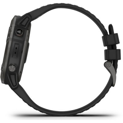 Часы Garmin Fenix 6X Pro Solar титановый серый DLC с черным ремешком
